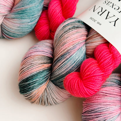 Prickled Pink | Prickly Pear Hand-Dyed Sock Yarn | Yarn Texas